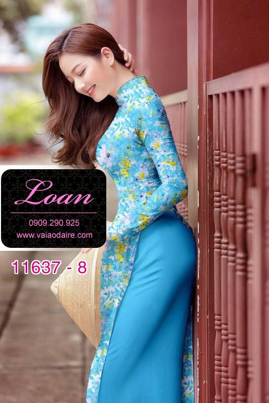 Vải áo dài hoa 3D