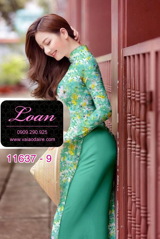Vải áo dài hoa 3D