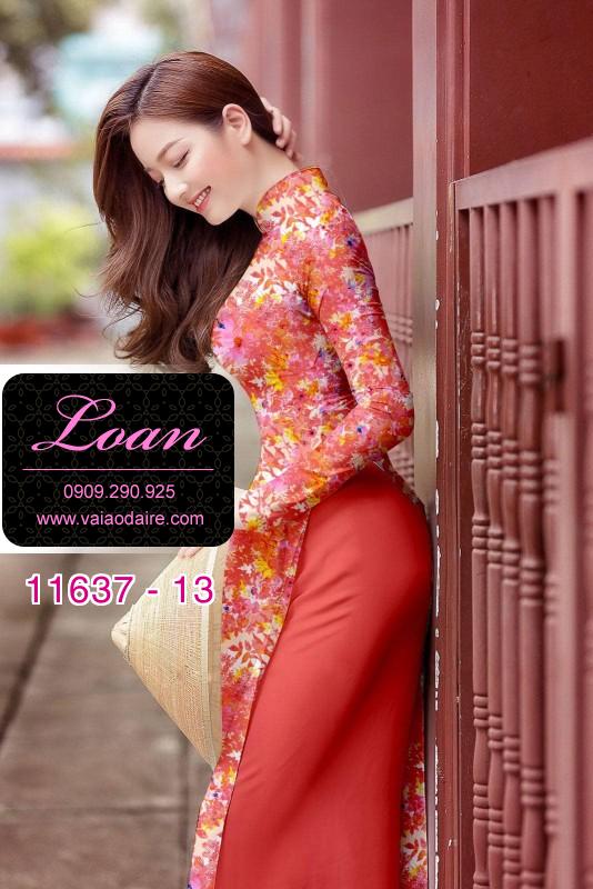 Vải áo dài hoa 3D