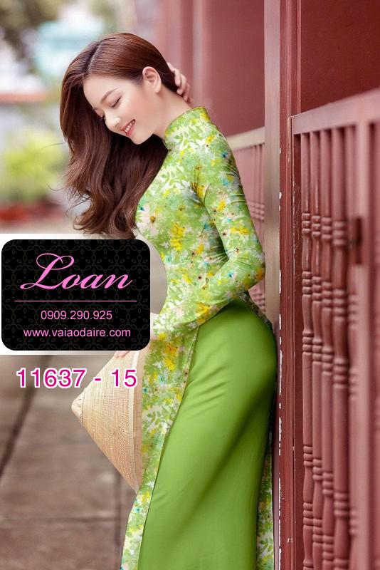Vải áo dài hoa 3D