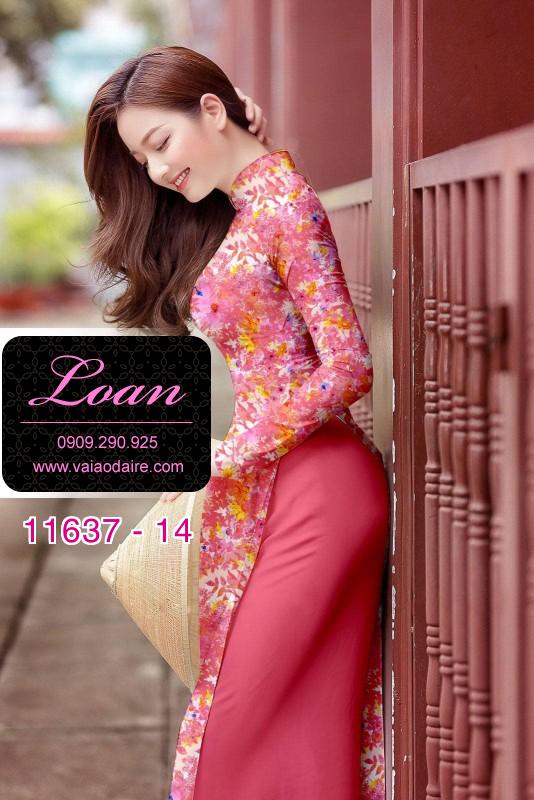 Vải áo dài hoa 3D