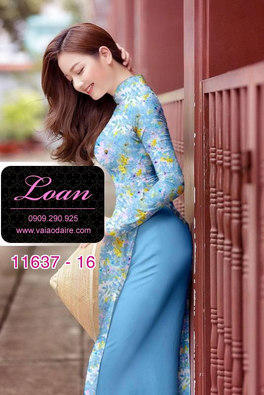 Vải áo dài hoa 3D