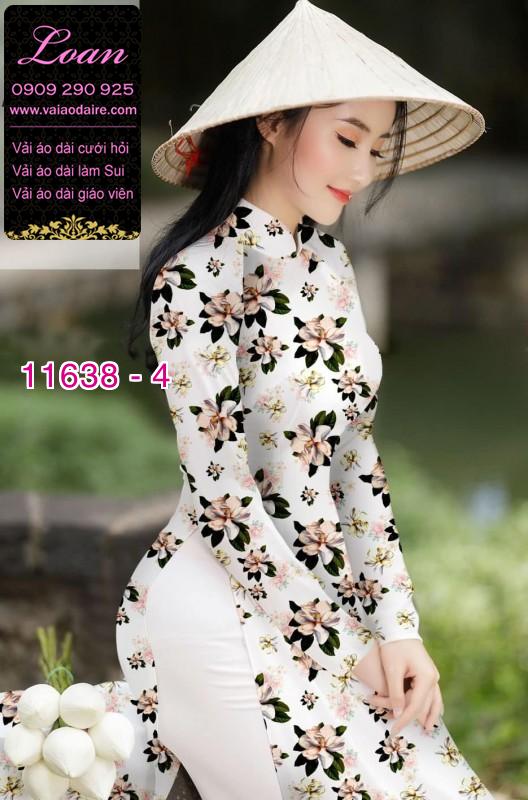 Vải áo dài hoa nhí Vải áo dài hoa nhí