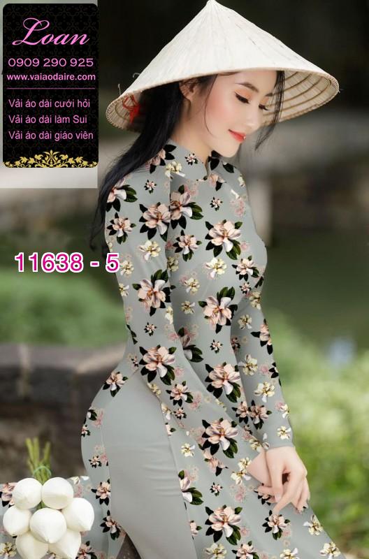 Vải áo dài hoa nhí Vải áo dài hoa nhí