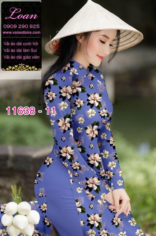 Vải áo dài hoa nhí Vải áo dài hoa nhí