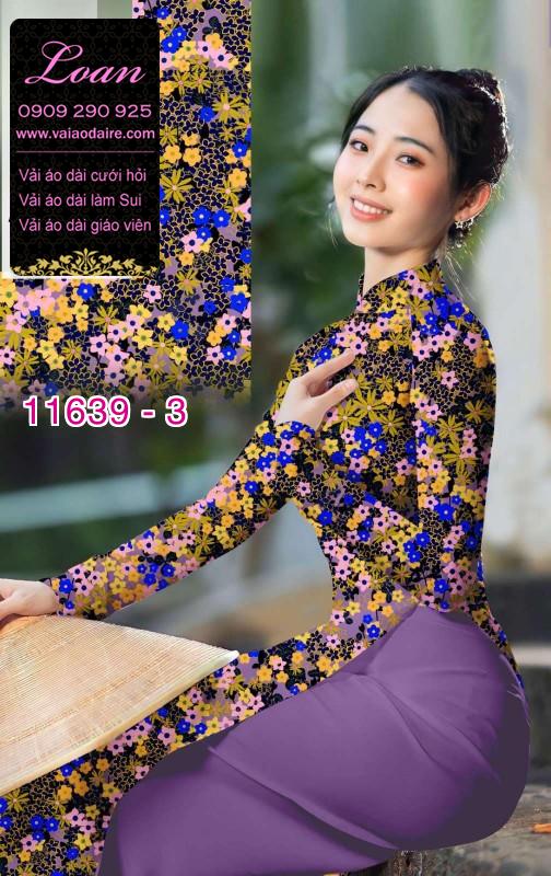 Vải áo dài hoa nhí Vải áo dài hoa nhí