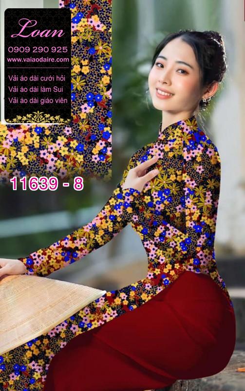 Vải áo dài hoa nhí Vải áo dài hoa nhí