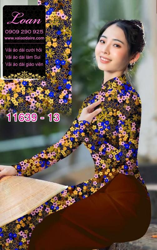 Vải áo dài hoa nhí Vải áo dài hoa nhí