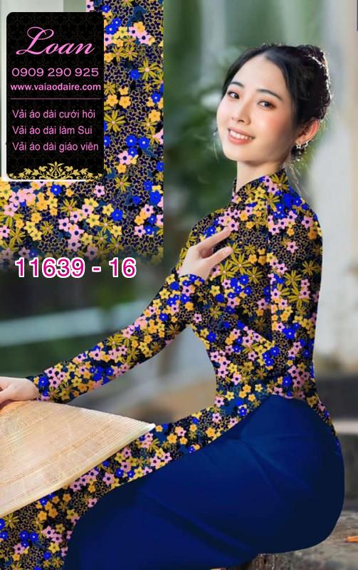 Vải áo dài hoa nhí Vải áo dài hoa nhí