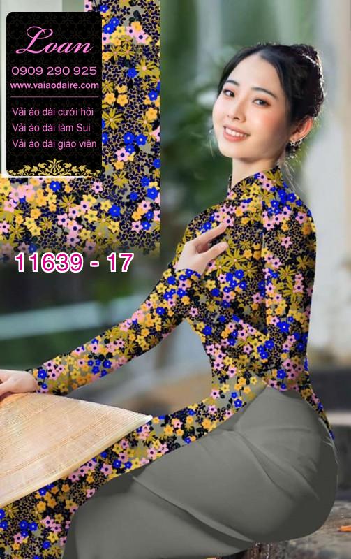 Vải áo dài hoa nhí Vải áo dài hoa nhí