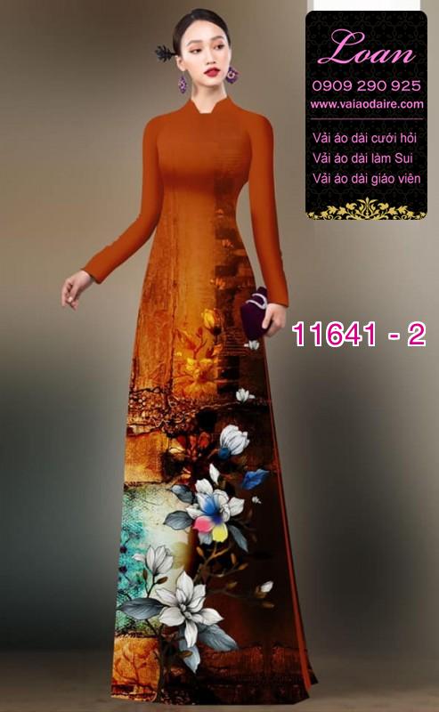 Vải áo dài hoa 3D