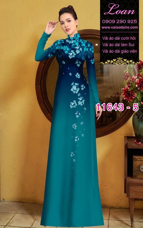 Vải áo dài hoa 3D Vải áo dài hoa 3D