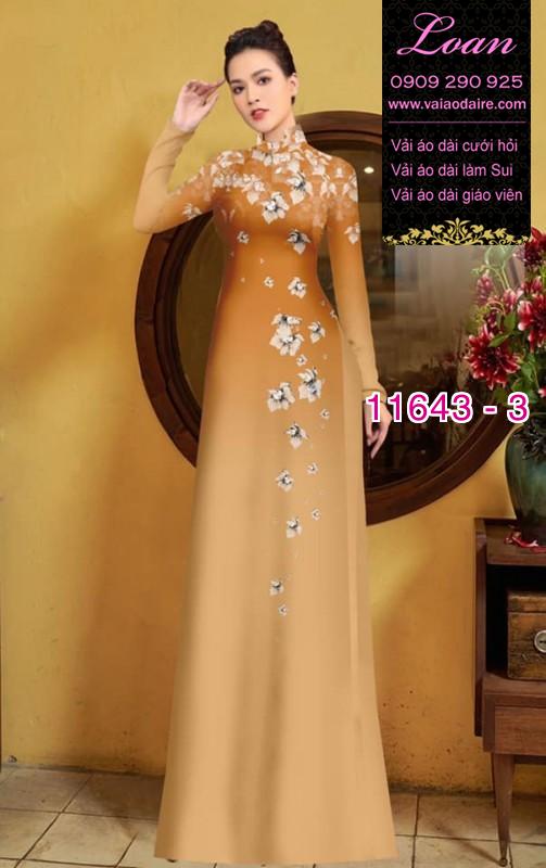 Vải áo dài hoa 3D Vải áo dài hoa 3D