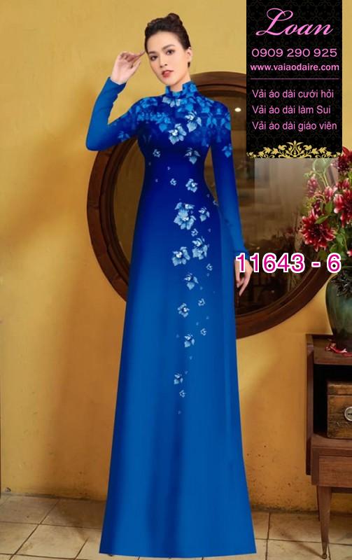 Vải áo dài hoa 3D Vải áo dài hoa 3D