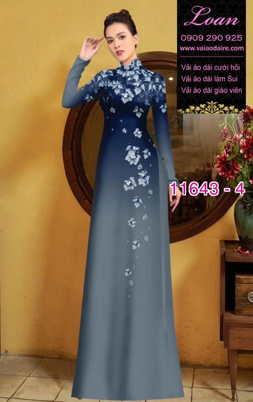Vải áo dài hoa 3D Vải áo dài hoa 3D