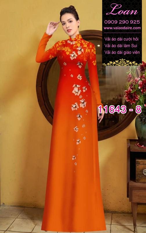 Vải áo dài hoa 3D Vải áo dài hoa 3D