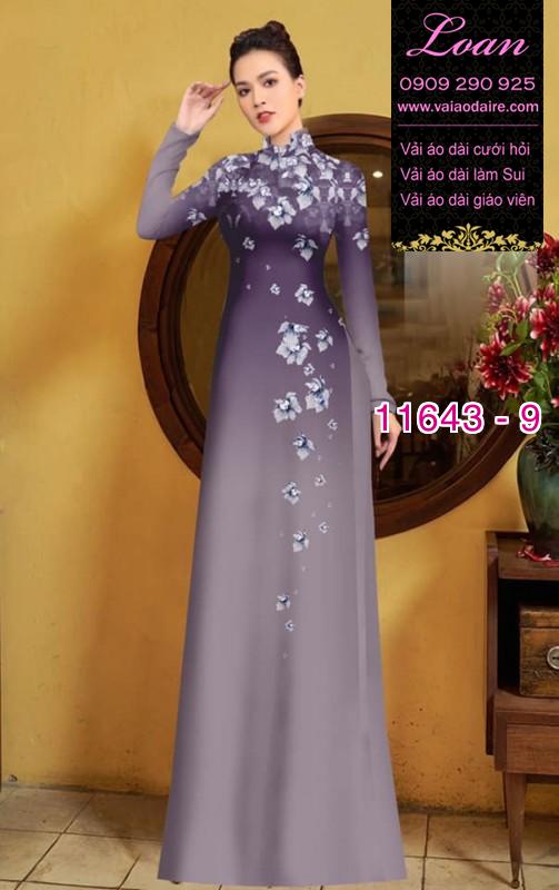 Vải áo dài hoa 3D Vải áo dài hoa 3D