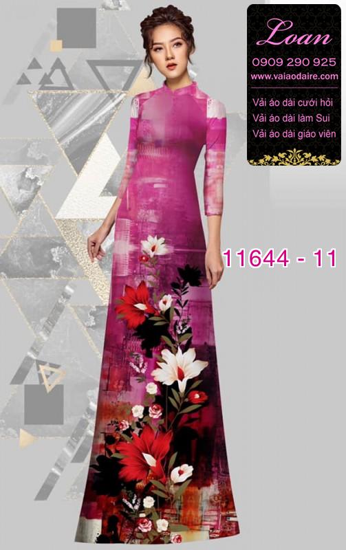 Vải áo dài hoa 3D Vải áo dài hoa 3D