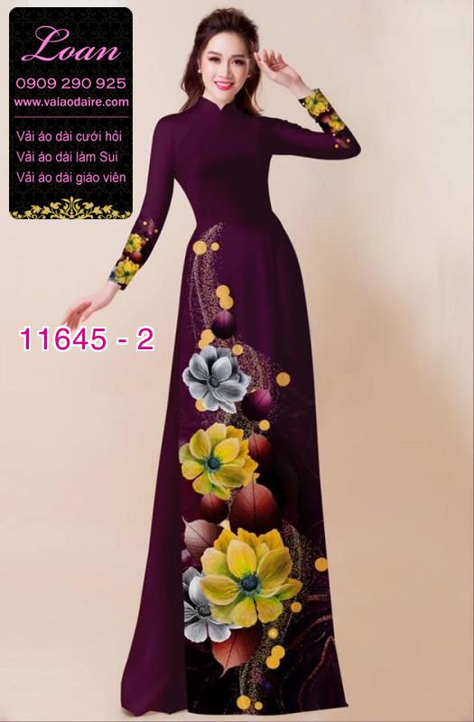 Vải áo dài hoa 3D