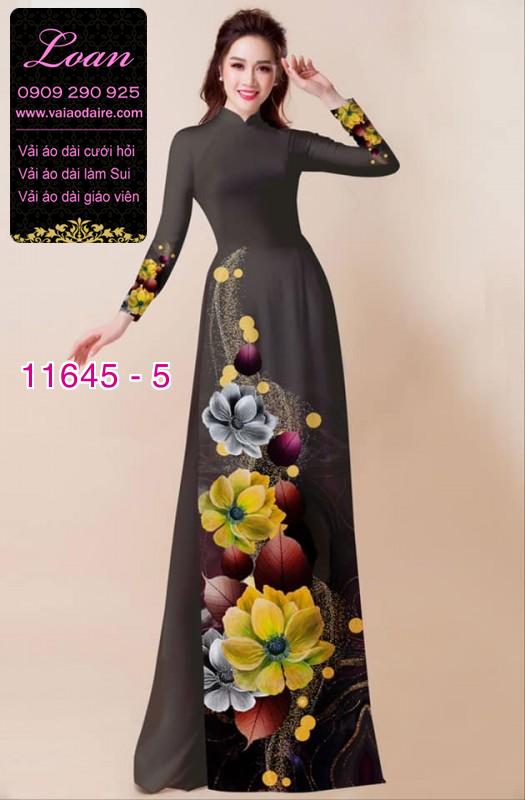 Vải áo dài hoa 3D