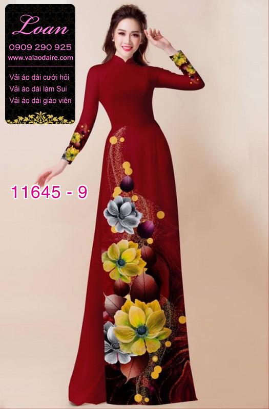 Vải áo dài hoa 3D