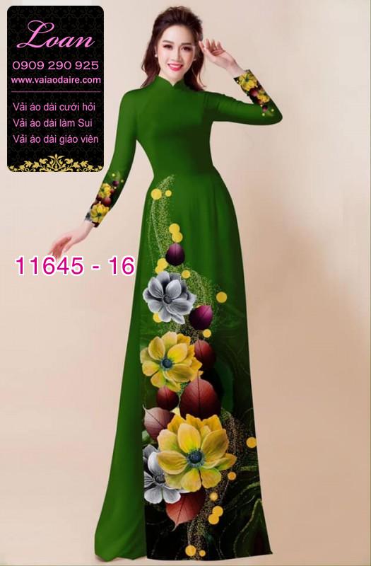Vải áo dài hoa 3D