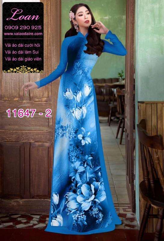 Vải áo dài hoa 3D
