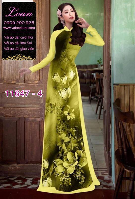 Vải áo dài hoa 3D