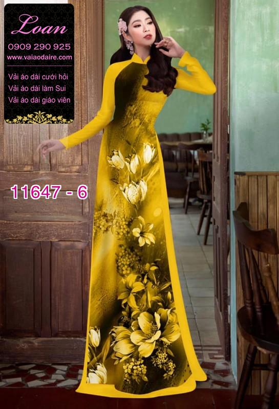 Vải áo dài hoa 3D