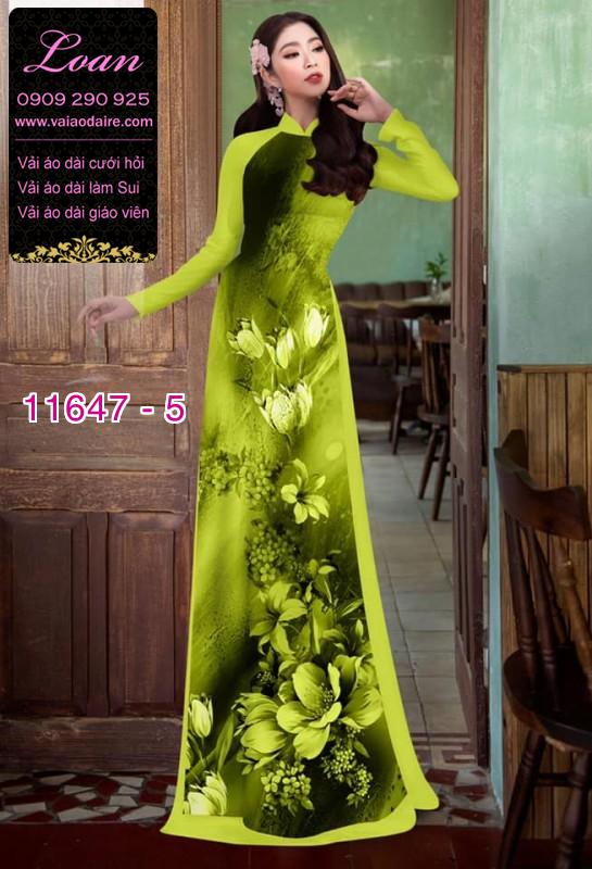 Vải áo dài hoa 3D