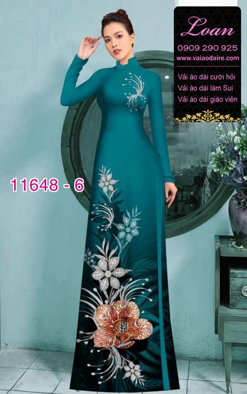 Vải áo dài hoa 3D Vải áo dài hoa 3D
