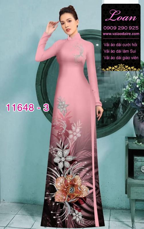 Vải áo dài hoa 3D Vải áo dài hoa 3D