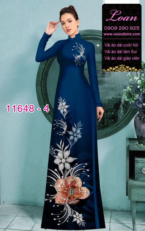 Vải áo dài hoa 3D Vải áo dài hoa 3D