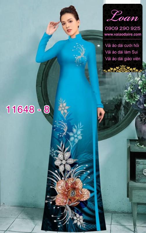 Vải áo dài hoa 3D Vải áo dài hoa 3D