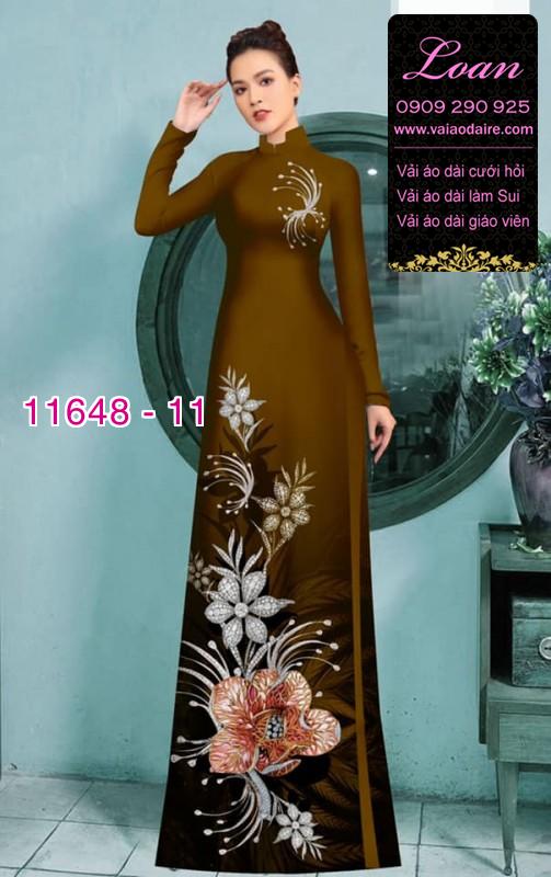 Vải áo dài hoa 3D Vải áo dài hoa 3D