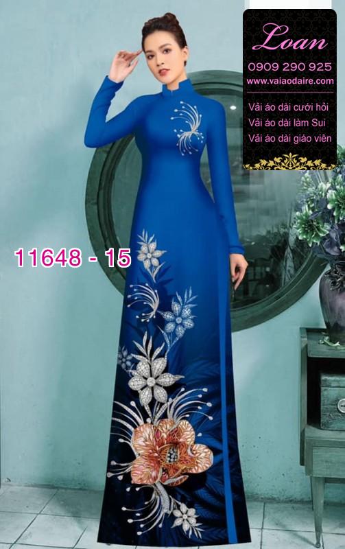 Vải áo dài hoa 3D Vải áo dài hoa 3D