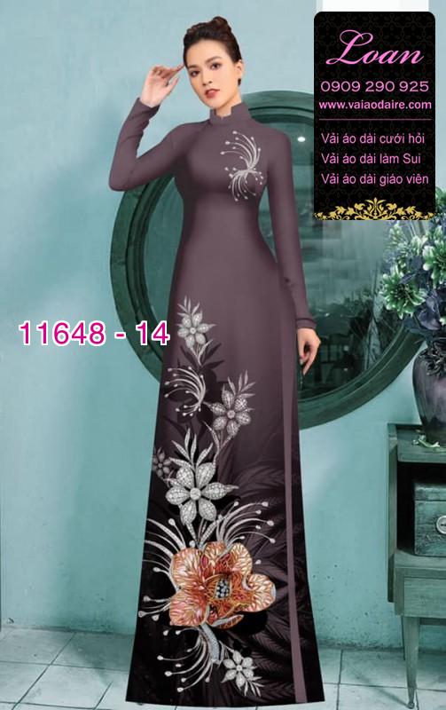 Vải áo dài hoa 3D Vải áo dài hoa 3D