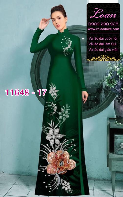 Vải áo dài hoa 3D Vải áo dài hoa 3D