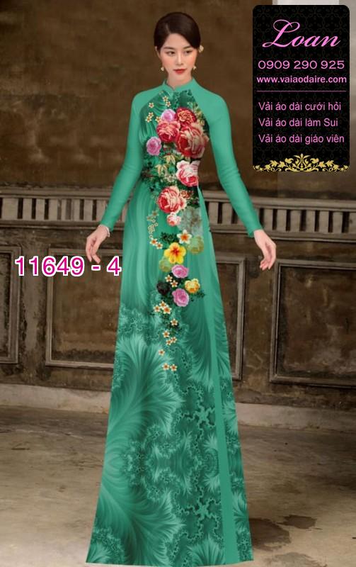 Vải áo dài hoa 3D Vải áo dài hoa 3D