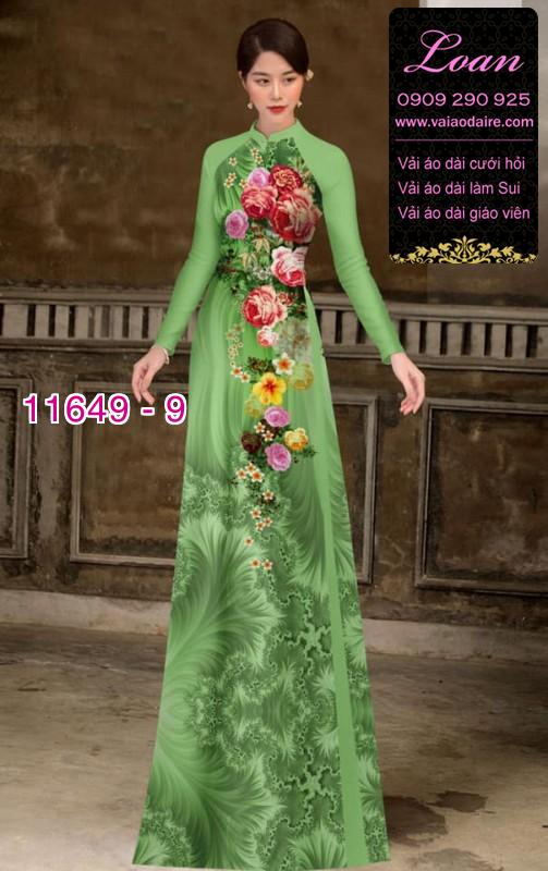 Vải áo dài hoa 3D Vải áo dài hoa 3D