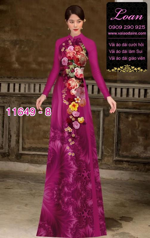 Vải áo dài hoa 3D Vải áo dài hoa 3D