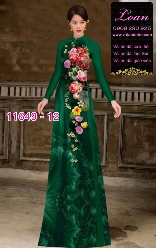Vải áo dài hoa 3D Vải áo dài hoa 3D