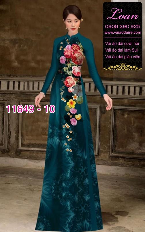 Vải áo dài hoa 3D Vải áo dài hoa 3D