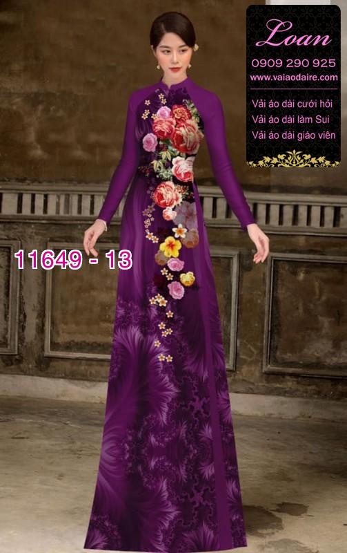 Vải áo dài hoa 3D Vải áo dài hoa 3D