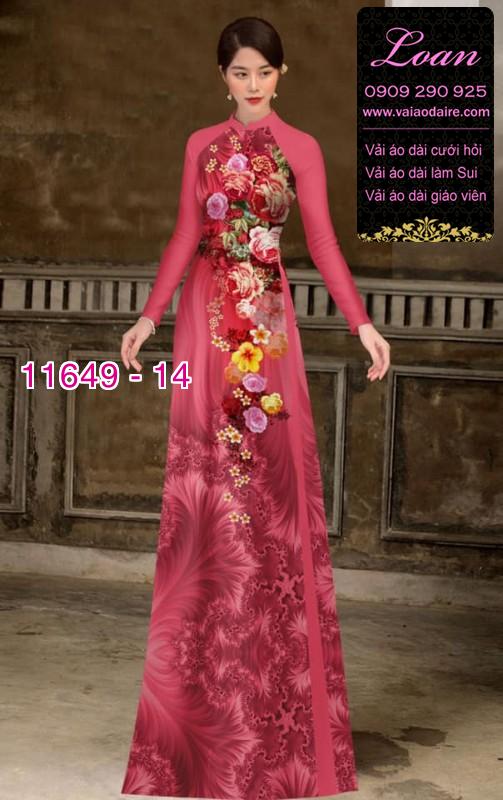 Vải áo dài hoa 3D Vải áo dài hoa 3D