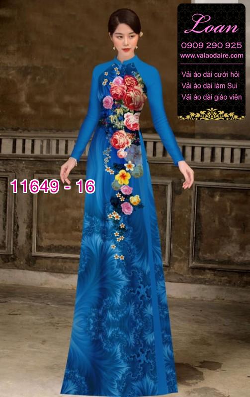Vải áo dài hoa 3D Vải áo dài hoa 3D