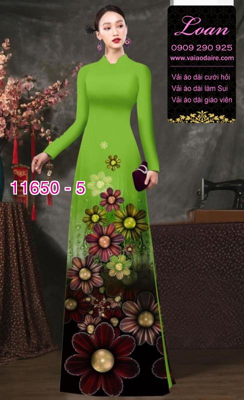 Vải áo dài hoa 3D Vải áo dài hoa 3D
