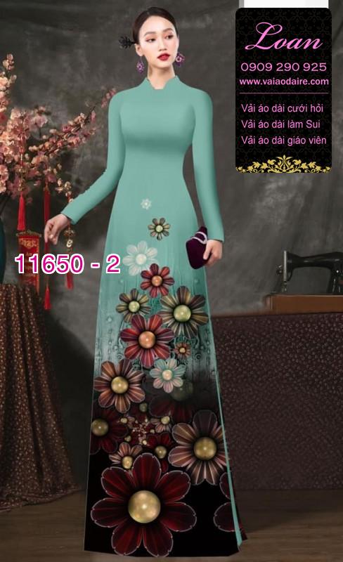 Vải áo dài hoa 3D Vải áo dài hoa 3D