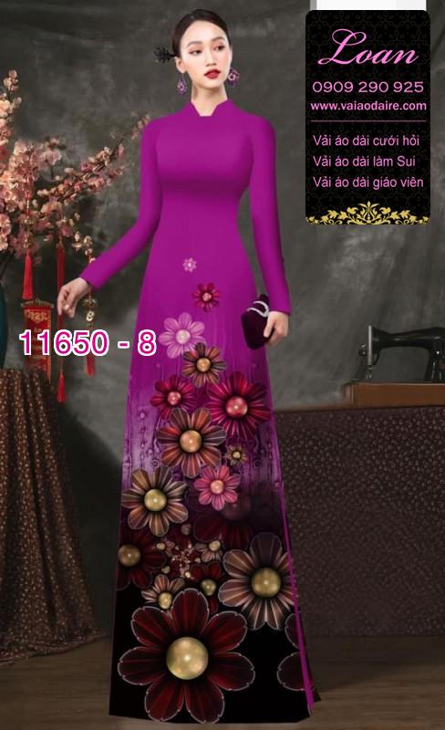 Vải áo dài hoa 3D Vải áo dài hoa 3D