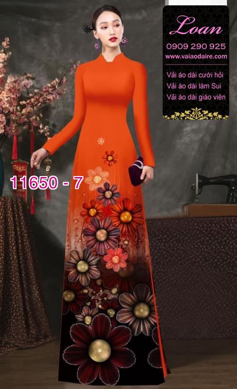 Vải áo dài hoa 3D Vải áo dài hoa 3D